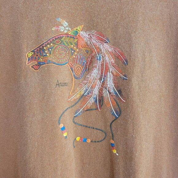 Vintage y2k 100% cotton 3XL arizona western graphic print tee boho - Picture 4 of 10